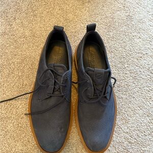 ECCO Men's Navy Leather Shoes. Size 9/41 EUC